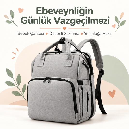 MİNUVA™ Yatak Olabilen Anne Bebek Çantası